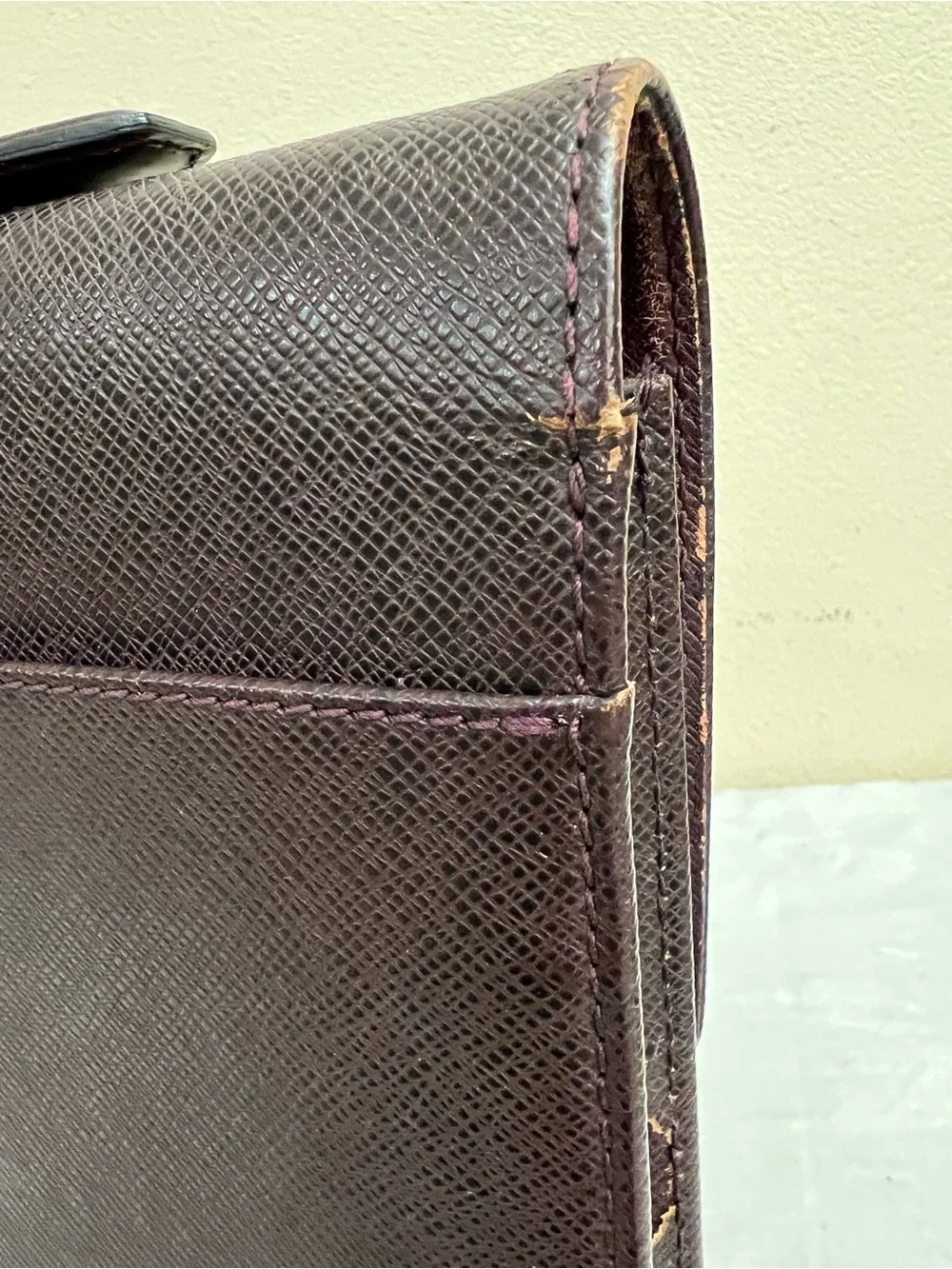 AUTH LOUIS VUITTON SERVIETTE KOURAD TAIGA BRIEFCASE